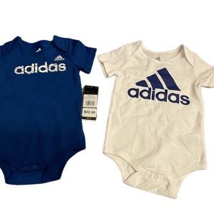 SHORT SLEEVE LAP SHOULDER BODYSHIRT TWO-PACK Blue & White Multiple sizes